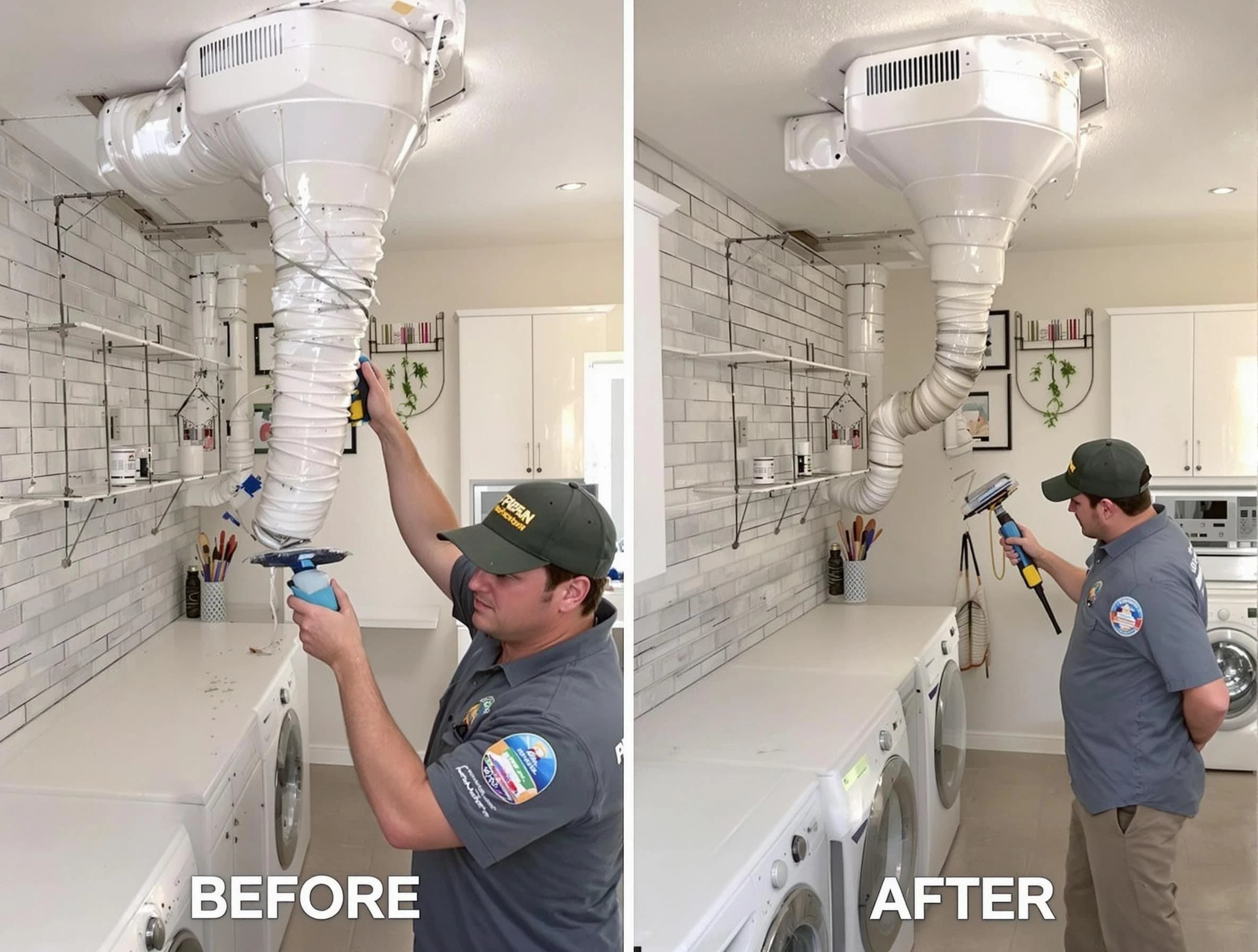 Professional dryer exhaust vent cleaning by Dedham Dryer Vent Cleaning in Dedham