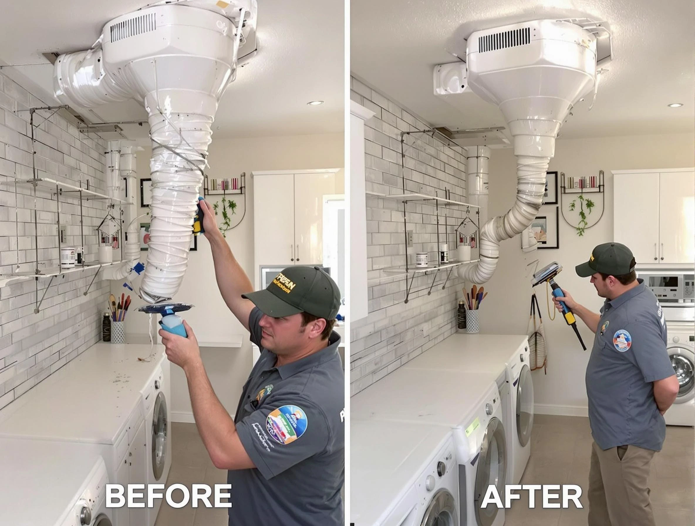 Professional dryer exhaust vent cleaning by Dedham Dryer Vent Cleaning in Dedham
